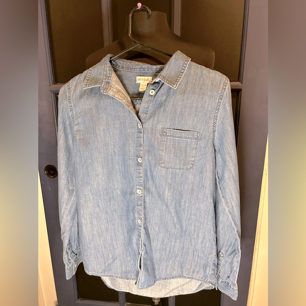Cat&jack button down Jean blouse